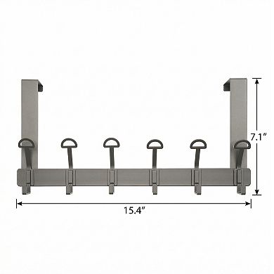 1 Pack Coat Rack Wall Mount, Coat Hook Hat Rack Wall Hooks for Hanging with 6 Hooks