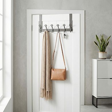 1 Pack Coat Rack Wall Mount, Coat Hook Hat Rack Wall Hooks for Hanging with 6 Hooks
