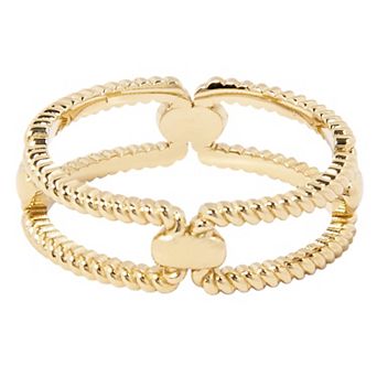 Belinda Jewelz 18k Gold Plated Vermeil Beaded Loop Band Ring