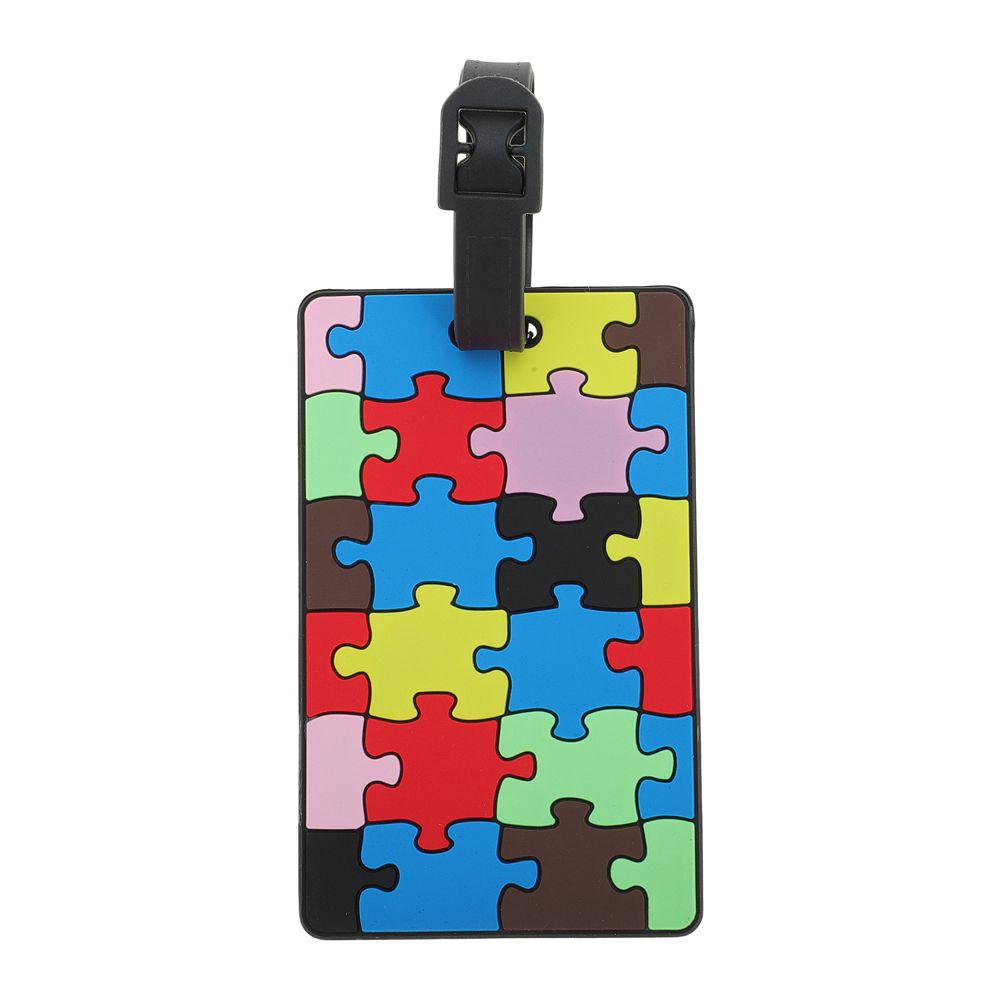 1 Pc Puzzle Pattern Luggage Tag for Travel Colorful