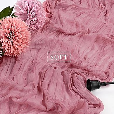 Cheesecloth Table Runner Boho Gauze, Rustic Wedding & Party Decor