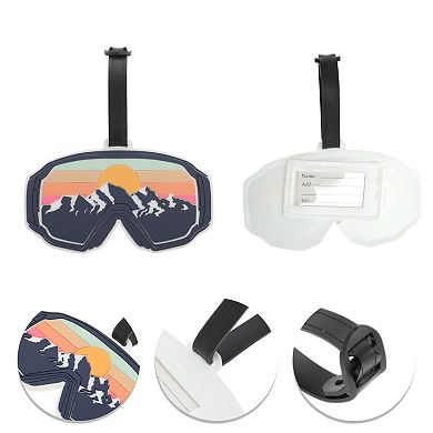 1 Pc Glasses Luggage Tag for Travelling Navy Blue