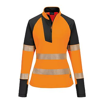 Portwest Womens/Ladies PW3 Hi-Vis Quarter Zip Jacket