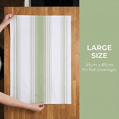 2 Pack Cotton Kitchen Towels, Striped Dish Cloths for Drying Dishes, Absorbent Towels 26" x 18"