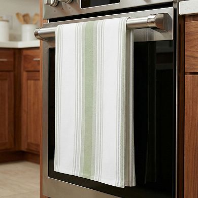2 Pack Cotton Kitchen Towels, Striped Dish Cloths for Drying Dishes, Absorbent Towels 26" x 18"