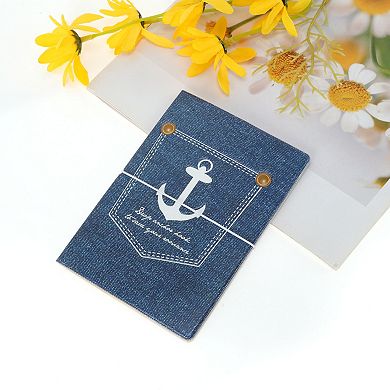Cowboy Style Passport Holder Navy Blue White 1 Pc