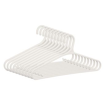 10 Packs Plastic Non-Slip Hangers with Pinch Clips Durable Space Saving Clothes Hangers 15.7x8.3Inch