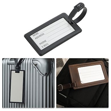 1 Pc Wave Stripe Pattern Luggage Tag for Travel Black
