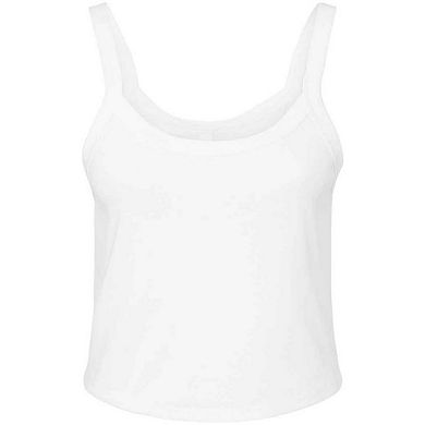 Bella + Canvas Womens/Ladies Plain Micro-Rib Spaghetti Strap Tank Top