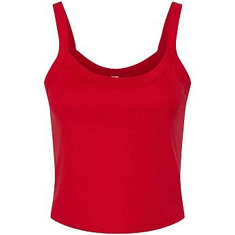 Bella + Canvas Womens/Ladies Plain Micro-Rib Spaghetti Strap Tank Top