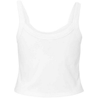 Bella + Canvas Womens/Ladies Plain Micro-Rib Spaghetti Strap Tank Top