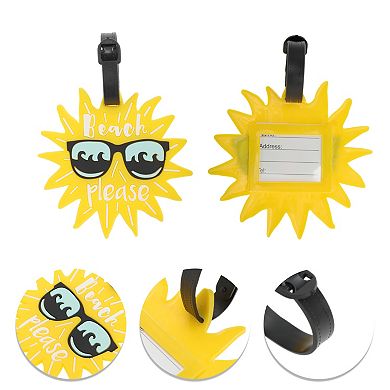 1 Pc Sun Luggage Tag for Travelling Yellow