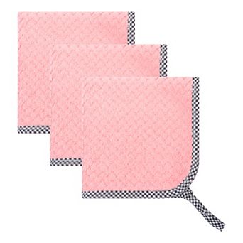 3 Pack Microfiber Super Absorbent Hand Towels with Hanging Loop, Lint-Free Reusable Cloths 10" x 10"