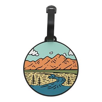 1 pc Mountain River Luggage Tag for Travelling Multicolored