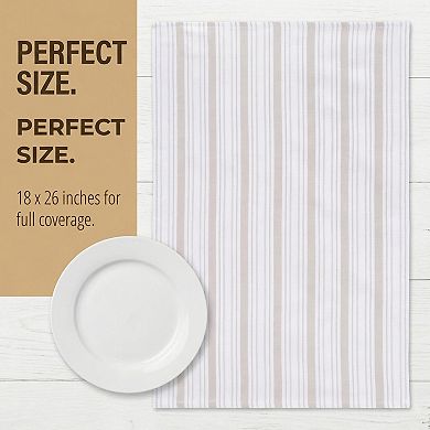 2 Pack Striped Cotton Kitchen Towels Reusable Machine Washable Hand Towels for Cooking 26" x 18"