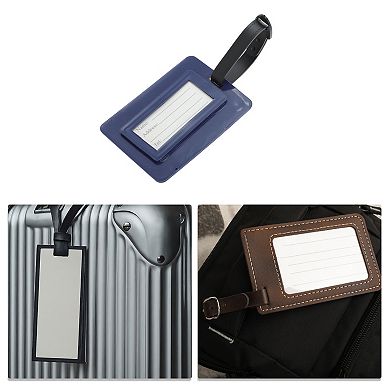 1 Pc Square Waves Luggage Tag for Travelling Bluish Grey