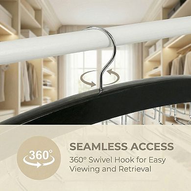 2 Pcs Hangers Wood Tank Top Hanger for Closet Organizer Space Saving Storage for Ties 15.75x5.71Inch