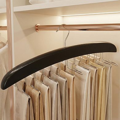 2 Pcs Hangers Wood Tank Top Hanger for Closet Organizer Space Saving Storage for Ties 15.75x5.71Inch