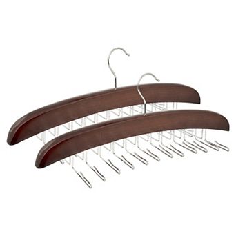 2 pc Hangers Wood Tank Top Hanger for Closet Organizer Space Saving Storage for Ties 15.75x5.71Inch