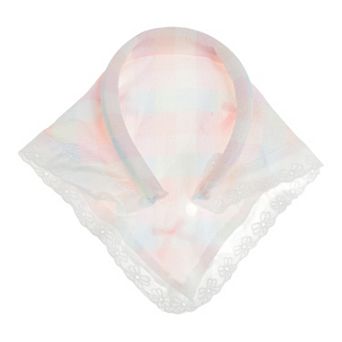 Colorblock Triangle Headband for Women White Blue 1 pc