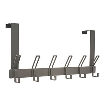 1 Pack Coat Rack Door Mount, Coat Hook, Hat Rack, Door Hooks for Hanging with 6 Hooks