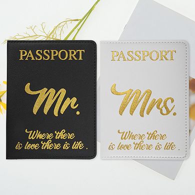 Letter Pattern Passport Holder 1 Pc 5.59"x4.13"x0.28"