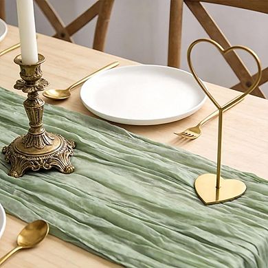 Cheesecloth Table Runner Boho Gauze, Rustic Decor