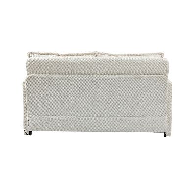 Whisen Pull Out Sofa Bed, Convertible Sleeper Sofa Couch with Side Storage and USB/C-TYPE Charging