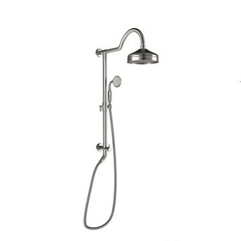 1-Spray Patterns with 2.5 GPM 8 in Wall Mount Dual Shower Heads, Valve Not Included