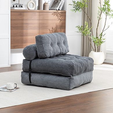 Convertible Folding Sofa Bed with Pillow, Floor Lounge for Small Spaces