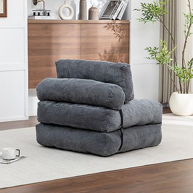 Convertible Folding Sofa Bed with Pillow, Floor Lounge for Small Spaces
