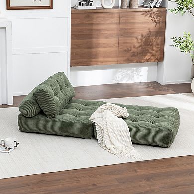 Convertible Folding Sofa Bed with Pillow, Floor Lounge for Small Spaces