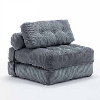 Convertible Folding Sofa Bed with Pillow, Floor Lounge for Small Spaces