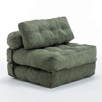 Convertible Folding Sofa Bed with Pillow, Floor Lounge for Small Spaces