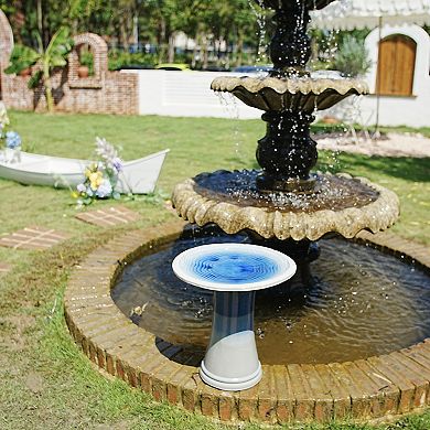 KWPZQEB Elegant Ceramic Bird Bath for Outside, Ombre