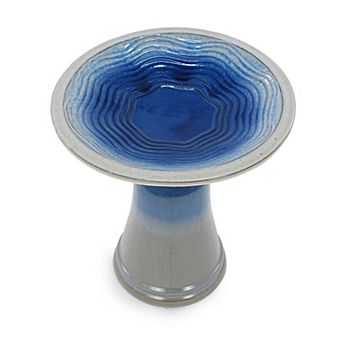 KWPZQEB Elegant Ceramic Bird Bath for Outside, Ombre