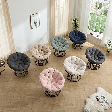 360° Papasan Chair with Thick Cushion
