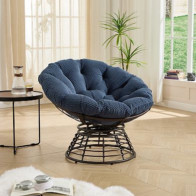 360° Papasan Chair with Thick Cushion