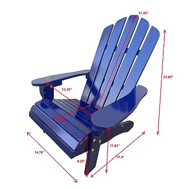 WOW PIONEER Solid Wood Children's Adirondack Chair for Outdoor and Indoor Use