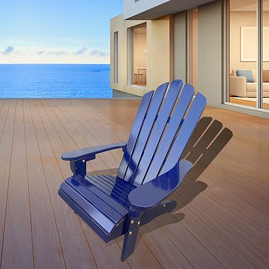 WOW PIONEER Solid Wood Children's Adirondack Chair for Outdoor and Indoor Use