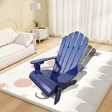 WOW PIONEER Solid Wood Children's Adirondack Chair for Outdoor and Indoor Use