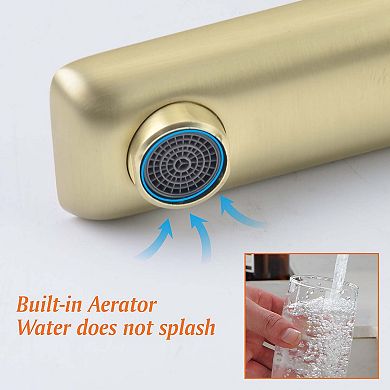 1.2 GPM Single Handle Single Hole Bathroom Faucet with Water Supply Hose and Built-in Aerator