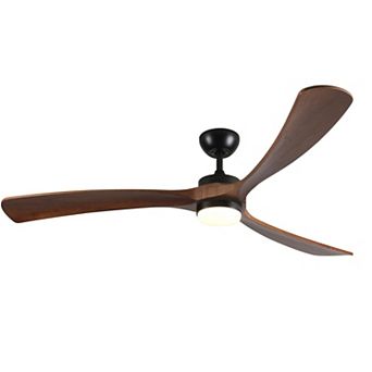 ELEMENT ACE 72 Inch Solid Wood Ceiling Fan with Lights and Remote Control Indoor Outdoor