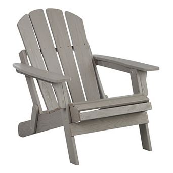 WOW PIONEER Oversized Folding Outdoor Patio Chair with Embossed Wood Grain Design
