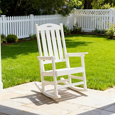 WOW PIONEER Sturdy Rocking Lounge Chair for Outdoor Relaxation and Comfortable Seating