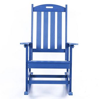 WOW PIONEER Sturdy Rocking Lounge Chair for Outdoor Relaxation and Comfortable Seating