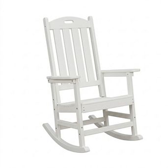 WOW PIONEER Sturdy Rocking Lounge Chair for Outdoor Relaxation and Comfortable Seating
