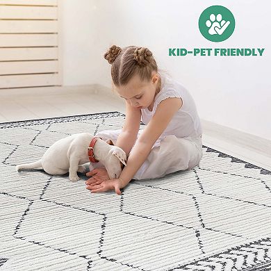 Trellis High-Low Area Rug - 2x3