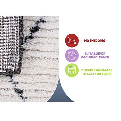 Trellis High-Low Area Rug - 2x3