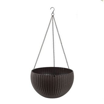 WOW PIONEER Self-Watering Hanging Rattan Planter Large Capacity Root Rot Resistant